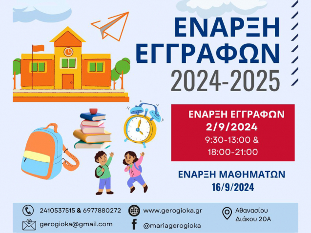 εγγραφές αγγλικών 2024